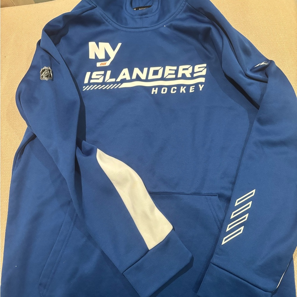 Fanatics Blue and White Islanders Hockey Sweatshirt